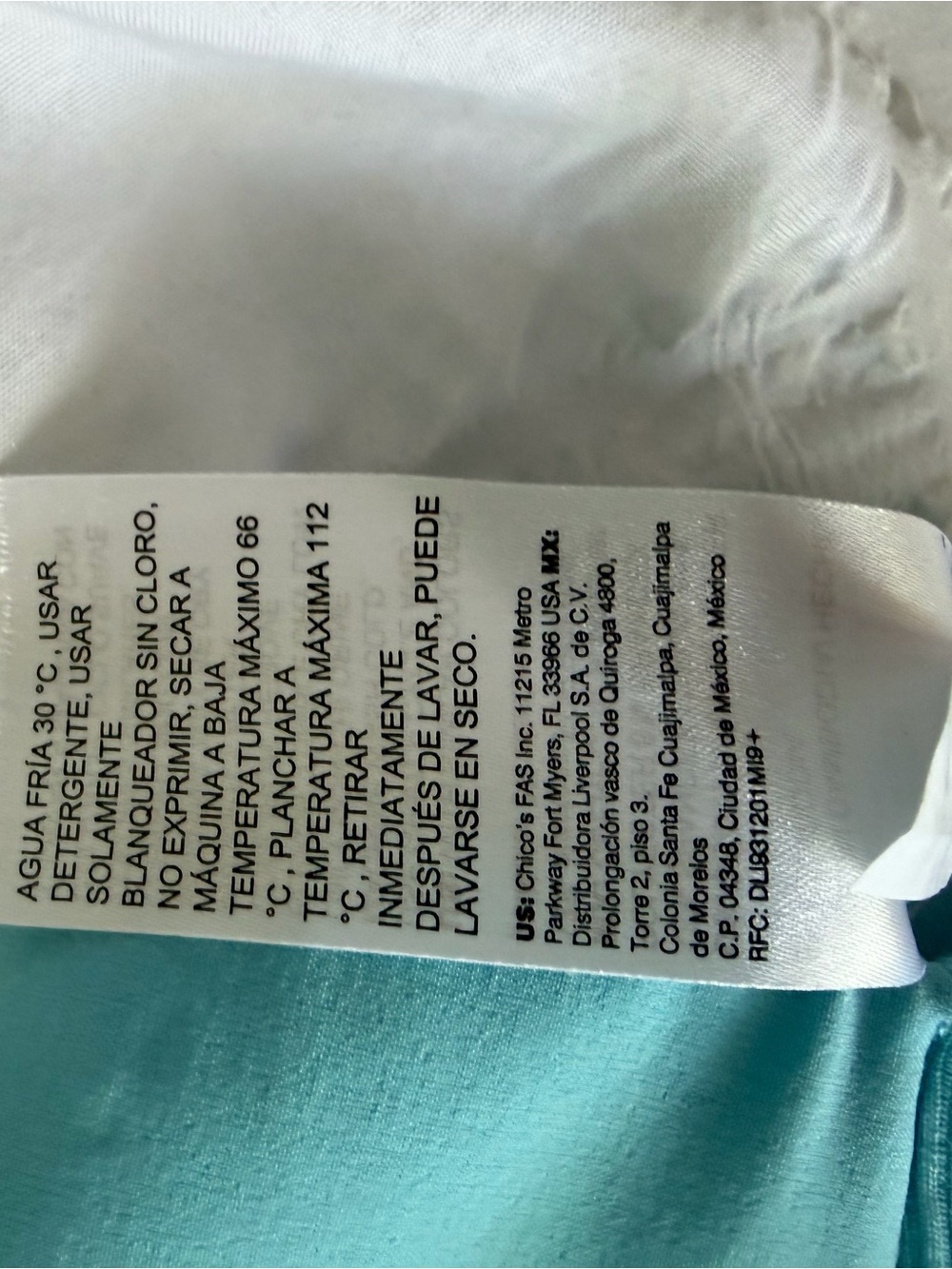 Chico's Aqua Pleated Hem Mini Skirt - Picture 7 of 7